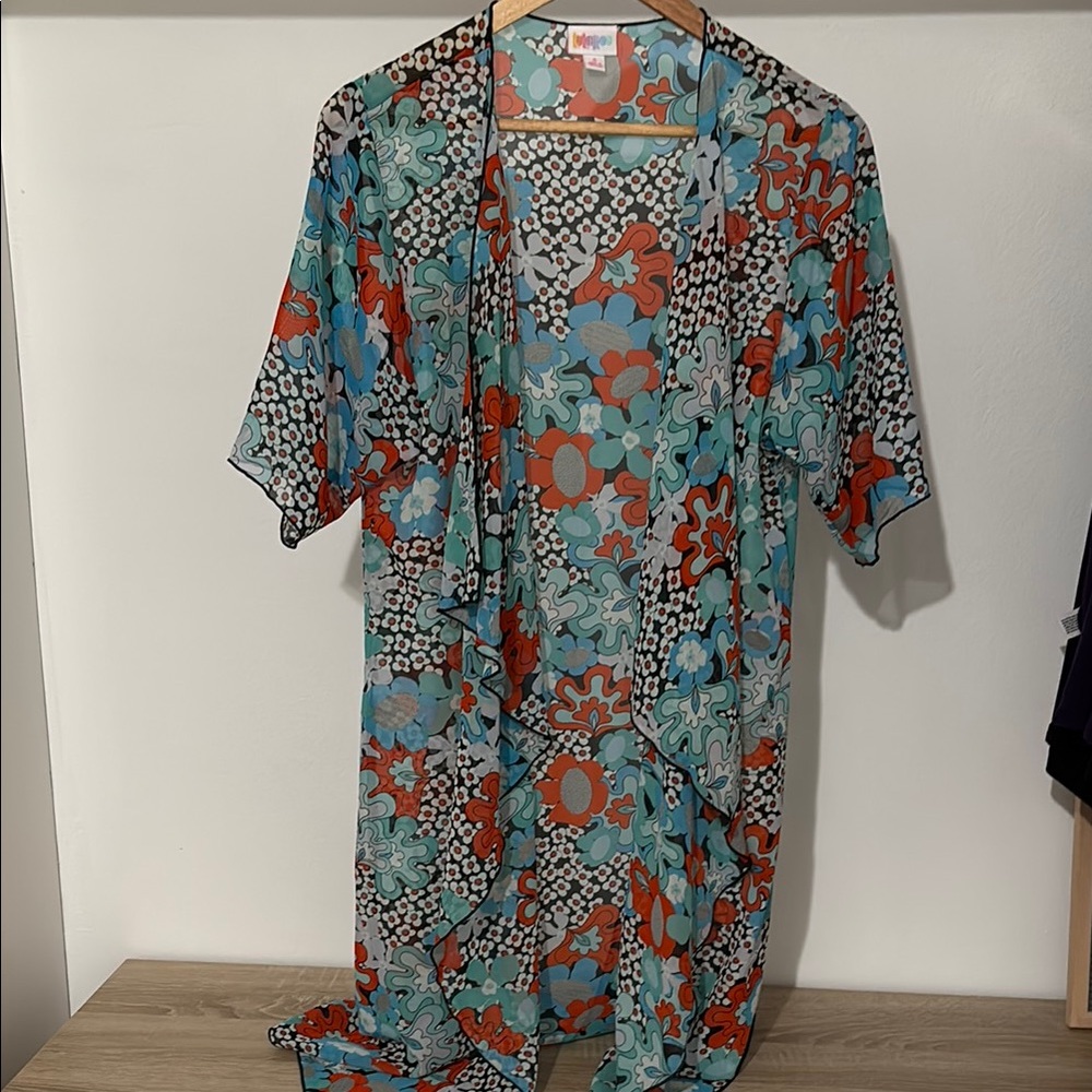 LuLaRoe Multicolor Floral Kimono